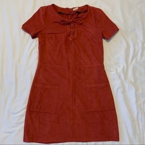 HOLLISTER burgundy lace up Dress